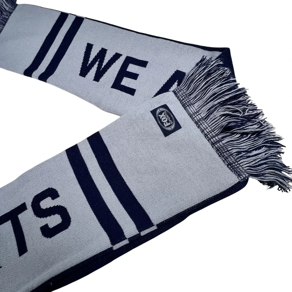 Fox Sports Scarf We Are Fox Sports Knit Tassel Blue Gray Fan Gear Warm Winter
